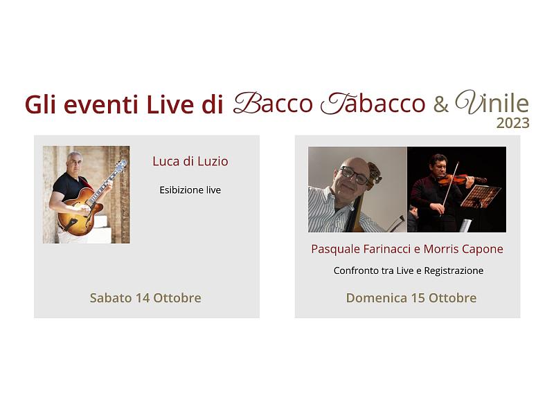 Eventi Live di Bacco Tabacco & Vinile 2023